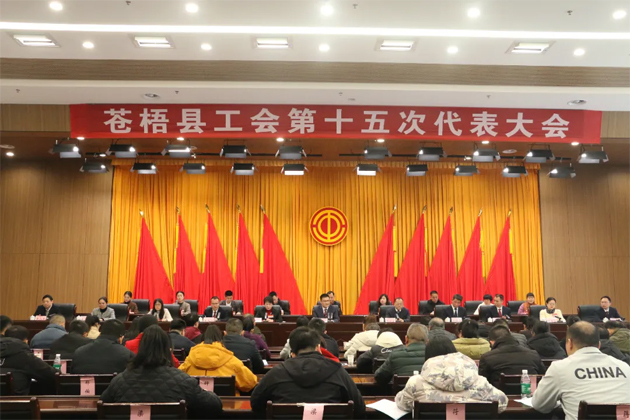 凝心聚力譜新篇 奮楫揚(yáng)帆再起航——蒼梧縣工會第十五次代表大會勝利召開